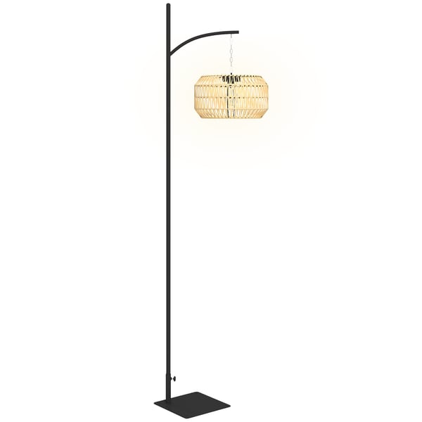 Solcellsgolvlampa, 44x32x178 cm, Gul
