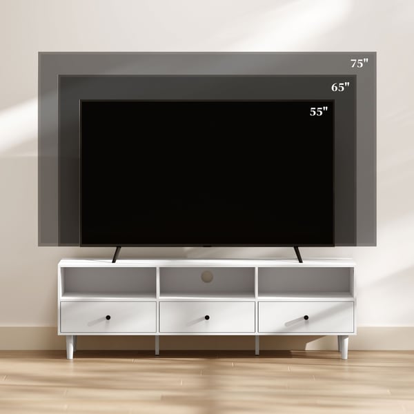 TV-skab, 140x34x45 cm, hvid