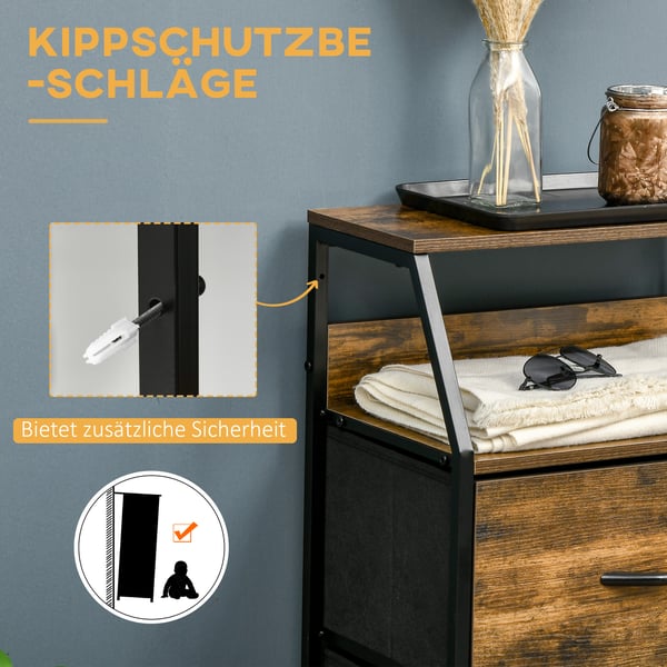 Opbevaringsskab, 44x29x92 cm, Brun