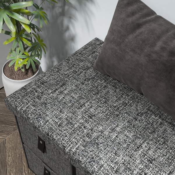 Skobänk, 76.5x38x38 cm, Mörkgrå