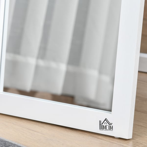 Fuld længde spejl, 154x37 cm, Hvid, MDF