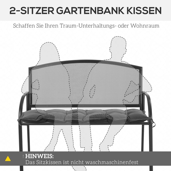Sittdyna, 100x40x10 cm, Mörkgrå