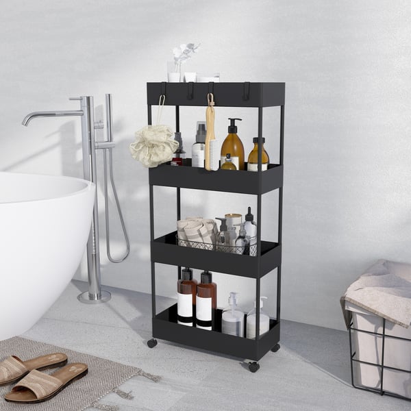 Vagn, 40 x 19 x 90 cm, svart