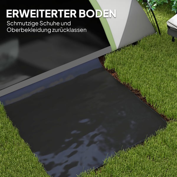 Dome telt, 210x150x110 cm, grøn