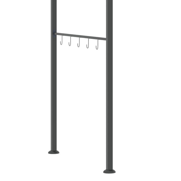 Grillpaviljong, 215x150x220 cm, Grå