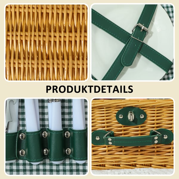 Picnic Kurv, 40x30x20 cm, Brun