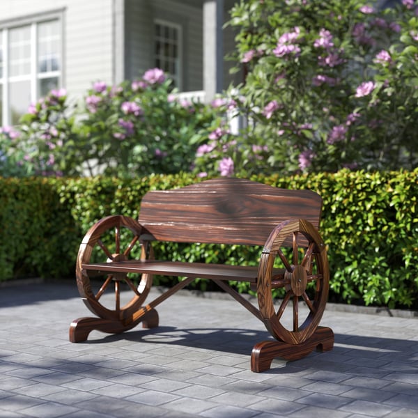 Trädgårdsbänk, 110x55x80 cm, Sotad