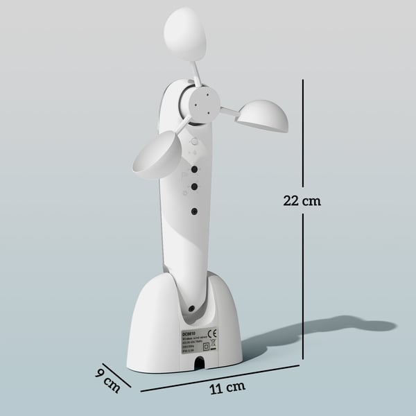 Markis Vind- och Solsensor, 22x11x9 cm, Vit