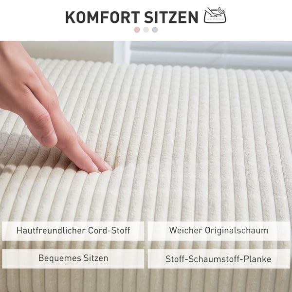 Förvaringsbänk, 112x42x40 cm, Beige