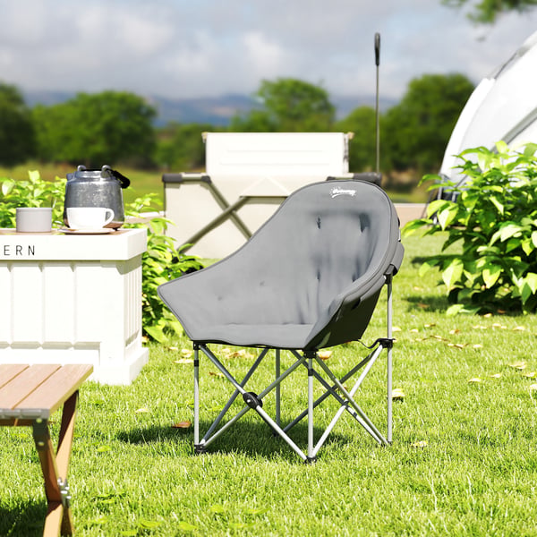 Campingstol, 90x63x100 cm, Mørkegrå