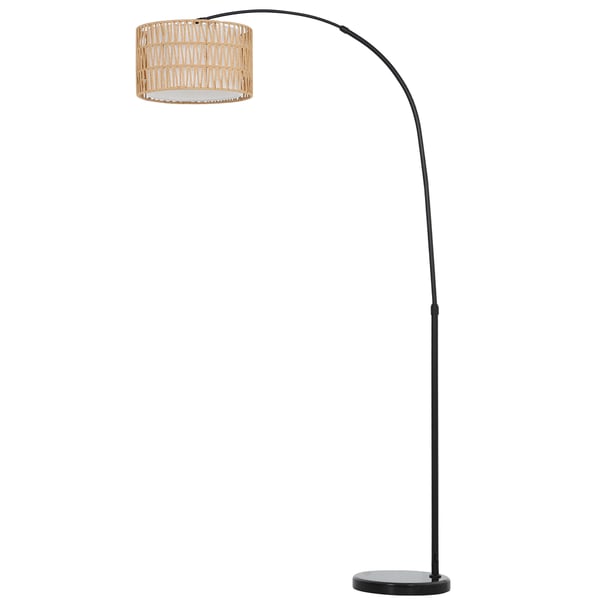 Gulvlampe, 93x34x144-175 cm, Sort Brun