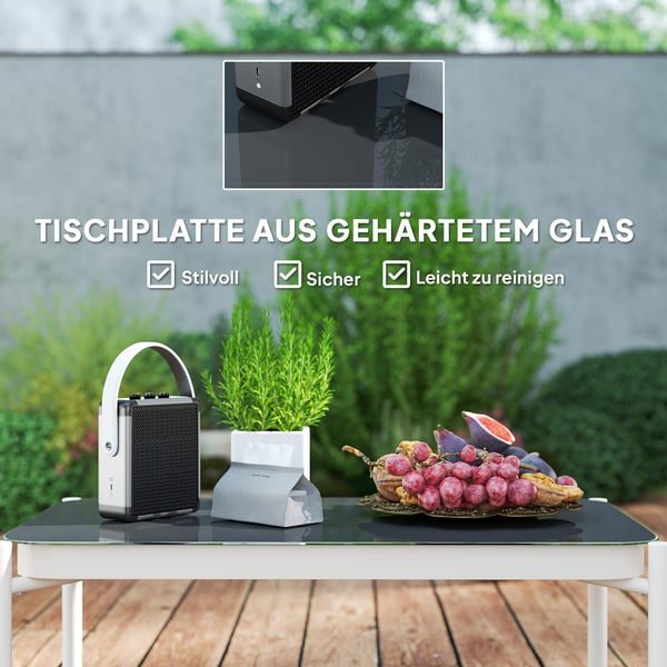 Ulkokalustesetti, 62x68x82 cm, 116x68x82 cm, 90x50x45 cm, Harmaa
