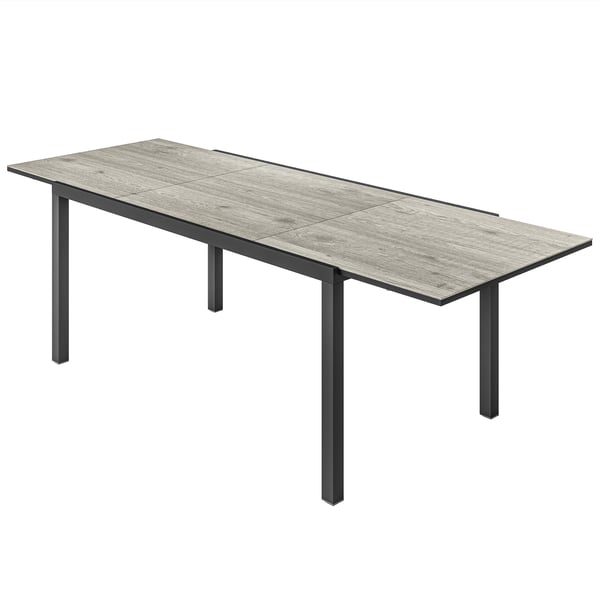 Trädgårdsbord, 160/240x90x74 cm, Grå