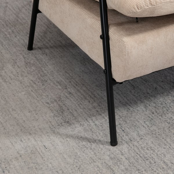 Nojatuoli jalkarahilla, 68x91,5x88 cm, beige