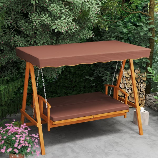 Verandagynge, 236x130x181 cm, Brun