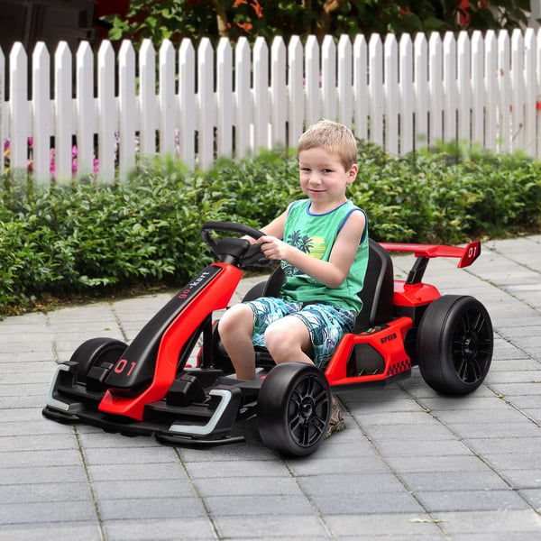 Elektrisk Go-Kart, 120x76x53,5 cm, Röd och Svart