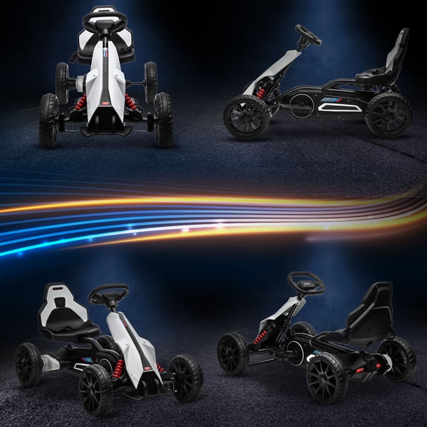 Elektrisk Go-Kart, 100x58x58,5 cm, Hvid, Plast