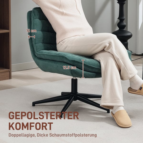 Kontorstol, 65,5x76x80 cm, Grøn