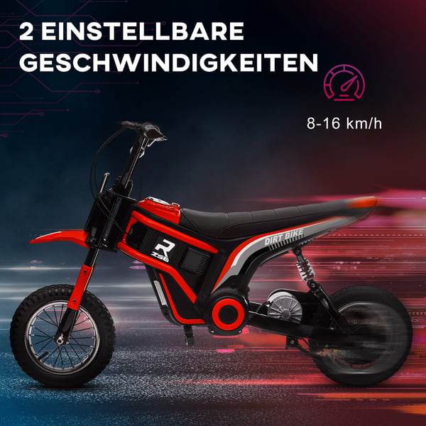 Elektrisk Motorcykel, 119x64x76,5 cm, Rød, Metal