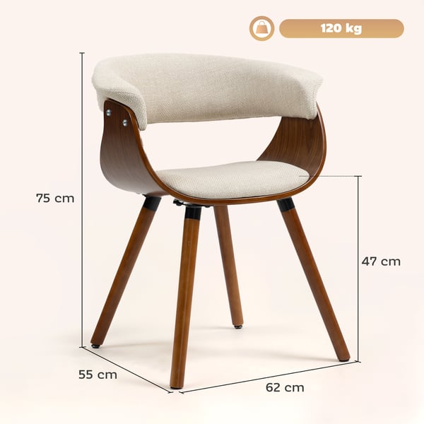 Matstol, 62x55x75 cm, Beige
