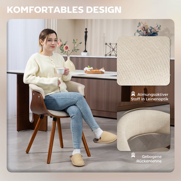 Matstol, 62x55x75 cm, Beige