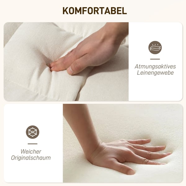 Gyngestol, 67x106-123x92 cm, Creme