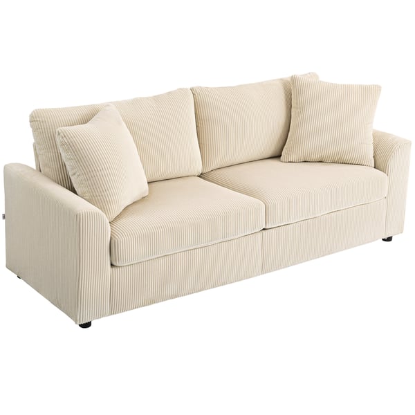 3-hengen sohva, 212x80x88 cm, kerma