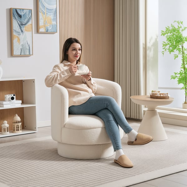 Lænestol, 74x74x74 cm, Creme