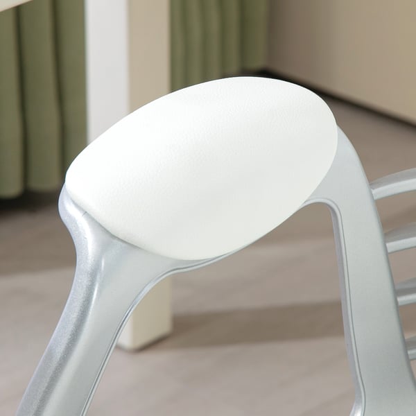 Kontorstol, 59,5x60,5x93-103 cm, Hvid