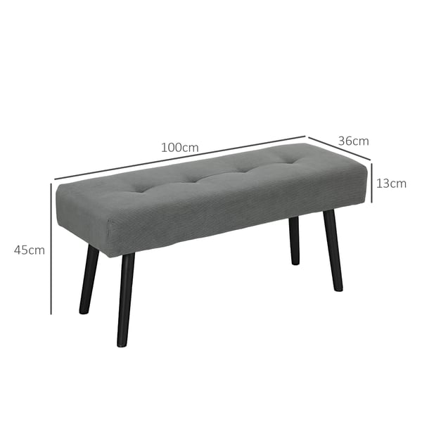 Bänk, 100 x 36 x 45 cm, Grå