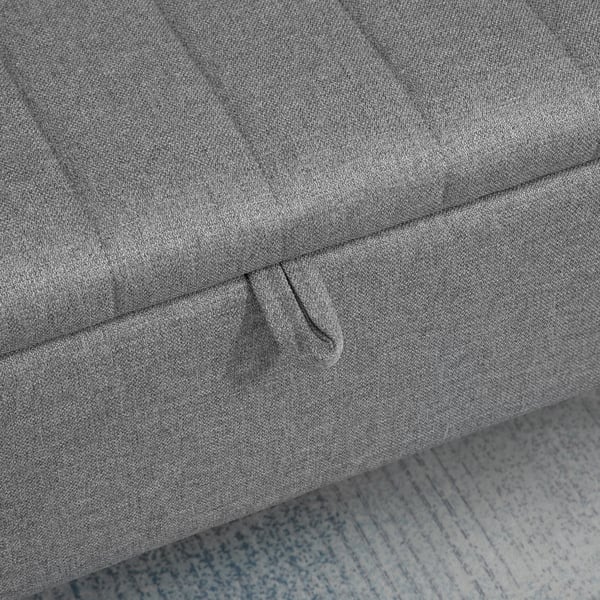 Opbevaringsbænk, 102x40x44 cm, Grå