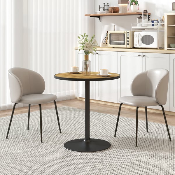 Runt matbord, 70 x 76 cm, mörkgrått