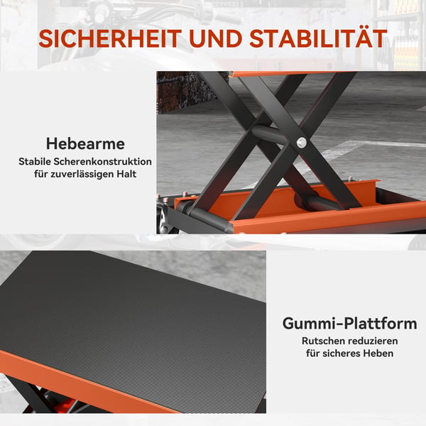 Motorcykel Løfteplatform, 49,5x39,5x13,5 cm, Orange