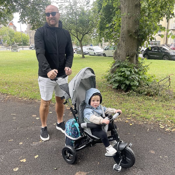 Trehjuling, 102x49x102 cm, Grå