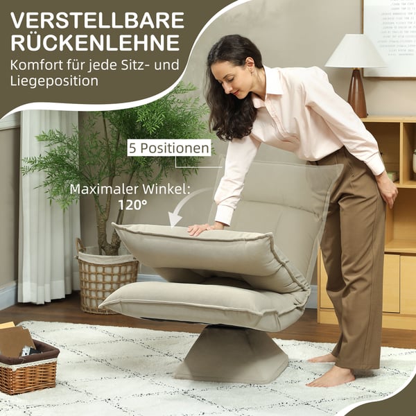Golvstol, 62x70x95 cm, Beige