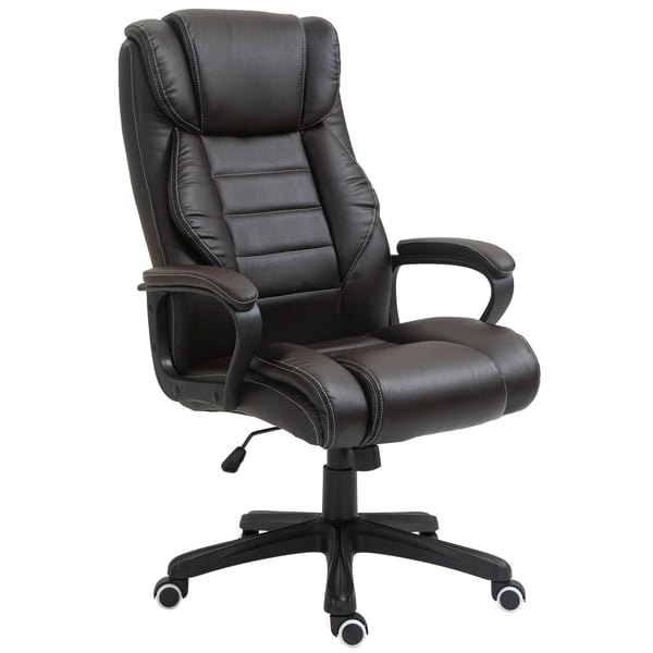 Kontorstol med massagefunktion, 64x74x112-120 cm, brun