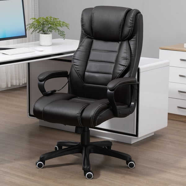 Kontorstol med massagefunktion, 64x74x112-120 cm, brun