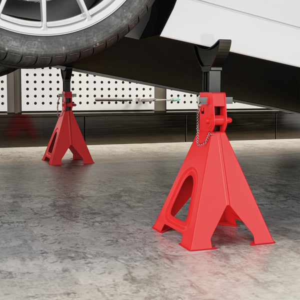 Gaflerstativ, 26x23x37,5-59,2 cm, Rød