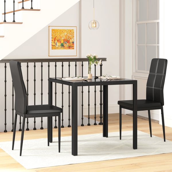 Matgrupp, 75x75x75 cm, svart