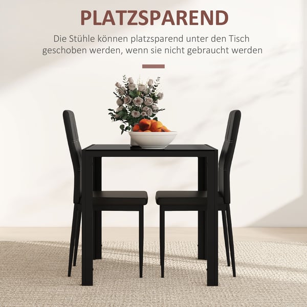 Matgrupp, 75x75x75 cm, svart