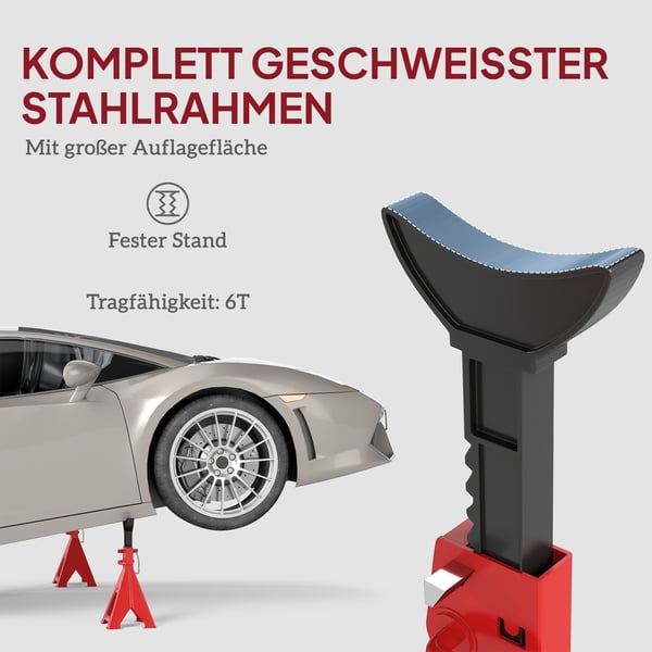 Gaflerstativ, 26x23x37,5-59,2 cm, Rød