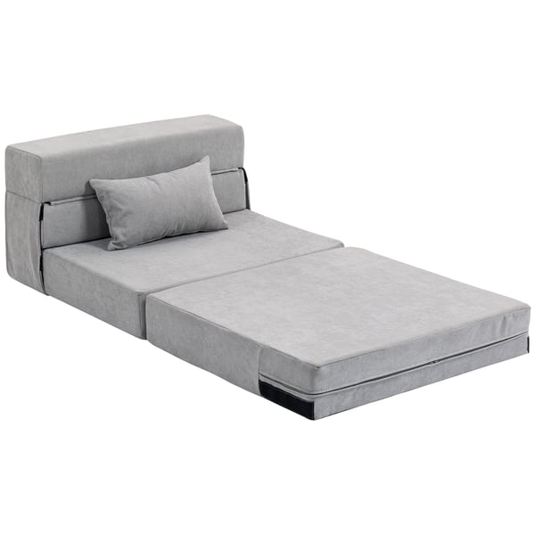 Sovesofa, 210x80x15 cm, Lysegrå