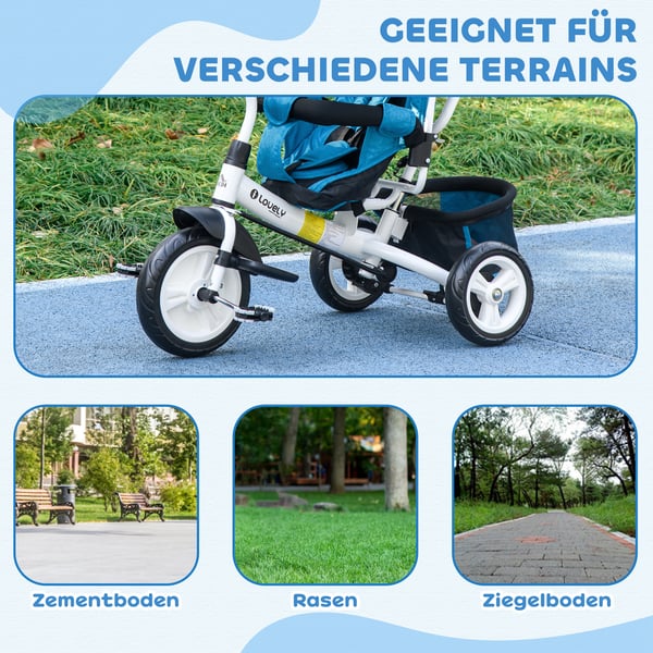 Tre-hjulet cykel, 102x49x102 cm, Blå