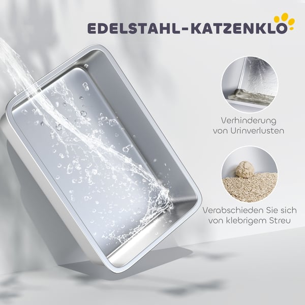 Kattetoilet, 40,5x60,5x41,5 cm, Grå