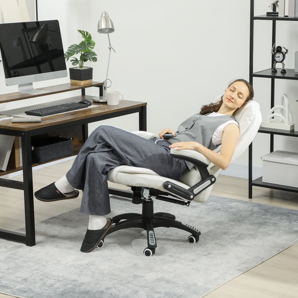 Kontorstol, 68x72x110-120 cm, Creme