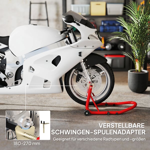 Motorcykelstander, 35x38x64 cm, Rød