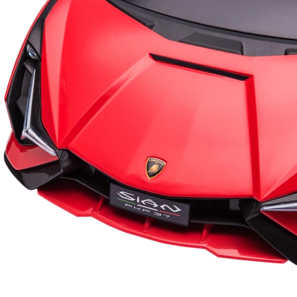 Lasten sähköauto Lamborghini SIAN 108x62x40 cm punainen, metalli, leluajoneuvo