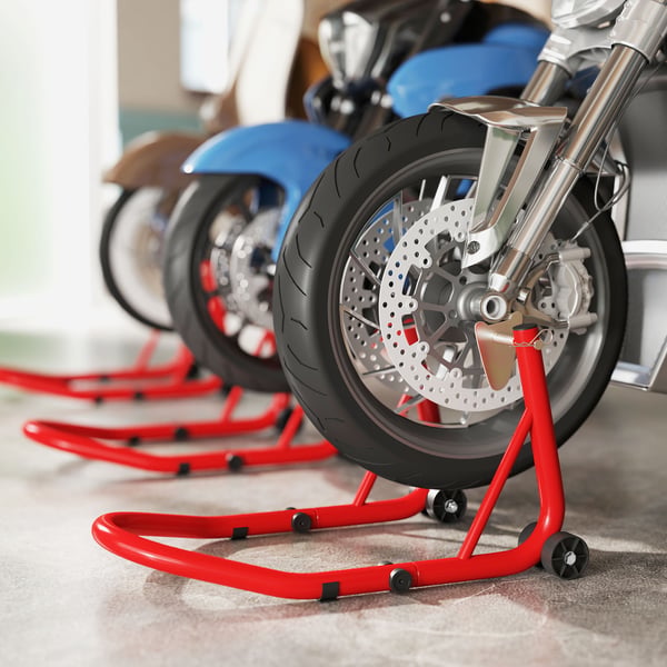 Motorcykelstander, 35x38x64 cm, Rød