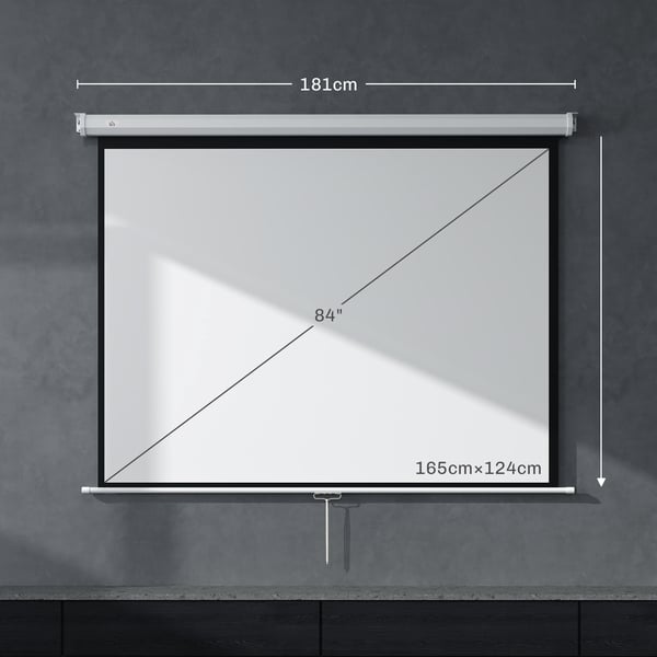 Projektorduk, 171x128 cm, Vit