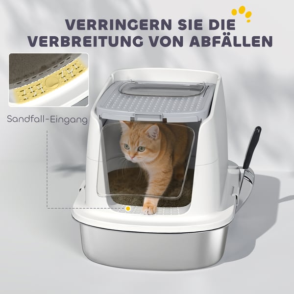 Kattetoilet, 52,4x41,3x39,8 cm, Hvid